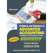 Commercial's Problems and Solutions in Advanced Accounting for CA Inter November 2023 Exam by Parveen Sharma, Kapileshwar Bhalla